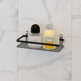 Tekno-tel Tek Katlı Banyo Rafı Mat Siyah Es081