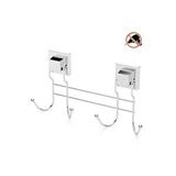 Tekno-Tel Tekno Tel Ef-252 Yapışkanlı Banyo 4 Lü Askı Bornozluk Krom Çok Renkli
