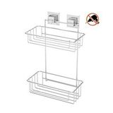 Tekno-Tel Tekno Tel Ef-256 Yapışkanlı 2 Katlı Düz Banyo Rafı Krom Çok Renkli