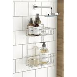 Tekno-tel TEKNOTEL BANYO DÜZENLEYİCİ ŞAMPUANLIK 2 KATLI YAPIŞKANLI BANYO DUŞ RAFI KROM ST256