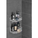 Tekno-tel TEKNOTEL BANYO DÜZENLEYİCİ ŞAMPUANLIK SABUNLUK 2 KATLI YAPIŞKANLI BANYO DUŞ RAFI BEYAZ ST008
