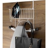 Tekno-tel Teknotel Beyaz Kapı Arkası Ütü Masası ve Ütü Askısı Organizeri MG112, Düz Beyaz MG112enleyici Raf 33x15 cm