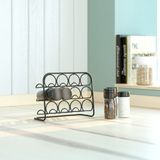 Tekno-tel Teknotel Metal 12'lü Tuzluk Baharatlık Organizer Stand Mat Siyah MG027