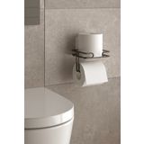 Tekno-tel Teknotel Yapışkanlı Yedekli Tuvalet Kağıtlık WC Kağıt Askısı Mat Siyah ST175
