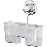 Tekno-tel Vakumlu Plastik Çok Amaçlı Banyo Fırçalık Rafı Krom DM058