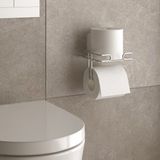 Tekno-tel Yapışkanlı Yedekli Tuvalet Kağıtlık Silver ST175 Metal Krom Renkli Dayanıklı Tasarım