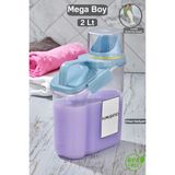 Tekno Trust 1 Kapaklı Sıvı Toz Deterjan Saklama Kabı - Banyo Organizer Çok Amaçlı Saklama Kutusu 2 Lt Dolap / Ç - Mavi - 0