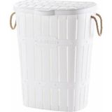 Tekno Trust 100 x 100 Bambu Halatlı Kirli Çamaşır Sepeti Beyaz Beyaz 20-49 L Type 0 Bambu