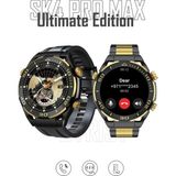 Tekno Trust 200-300 Mah Kalobee Sk4 Pro Max Watch Ultimate Edition Siyah Altın 49MM Çift Kordonlu Akıllı Saat S - 35 - 48 mm