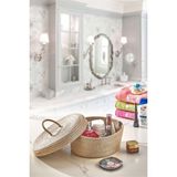Tekno Trust 25 x 25 Mantar Çok Amaçlı Jüt Hasır Kapaklı Organizer Sepet 20X20X10 cm Ms Home Series Kahverengi B