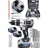 Tekno Trust 2'li G-Xpro Serii Xr 30 Pcs 58 V 10 Ah Darbeli Titanium Sargılı Lion Akülü Turbo Şarjlı Vidalama Ma