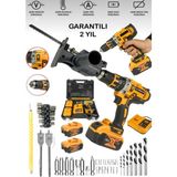 Tekno Trust 2'li Set 780RP Bakır Sargı Darbeli Şarjlı Matkap Metal Şanzıman Vidalama Tilki Testere Aparat