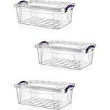 Tekno Trust 3 Adet 3 Litre Dikdörtgen Multi Box Saklama Kutusu - E-502-3 - Ahşap