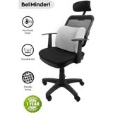 Tekno Trust 40 x 40 cm Ortopedik Bel Yastığı Visco Ortopedik Yastıkk Sırt Destek Minderi Pamuk Polyester Gri Visko - 10 x 30 cm
