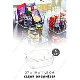 Tekno Trust 5 Lt Clear Buzdolabı & Dolap Içi Düzenleyici Organizer 27X19X11,5 cm - Ahşap Rengi