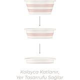 Tekno Trust 50 x 30 Magev Katlanır Çamaşır Sepeti 25 Lt Plastik 25 L Pembe