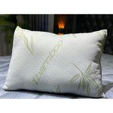 Tekno Trust 50 x 70 cm Ekstra Dolgulu Ortopedik Bambu Yastık Yeşilbeyaz Bambu Yeşil Antiyel Boncuk Elyaf - 10 x 30 cm