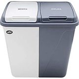 Tekno Trust 50 x 70 Kirli Çamaşır Sepeti Iki Bölmeli 90 Litre (Büyük) Type 0 0-19 L Beyaz Plastik