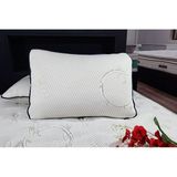 Tekno Trust 50 x 70 Ortopedik Visco Yastık Boyun Tombul Fıtığı Için Lüks Ortapedik Yastık (Aloe Vera Kumaş) Bam - 10 x 30 cm - Beyaz