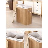 Tekno Trust 52 x 60 Bambu 2'li Kirli Çamaşır Sepeti Kahverengi 50-99 L Bambu