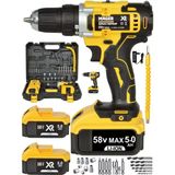 Tekno Trust 5800 Max -XR Yedek Akülü Vidalama Brushless Şarjlı Setli Yedek Akülü Çantalı Matkap