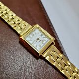 Tekno Trust Altın Rengi Roma Rakamlı Minimal Köşeli Retro/vintage Tasarım Kadın Kol Saat