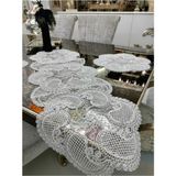 Tekno Trust Amerikan Servis Tasarım Supla ve Runner Mutfak Seti 6 Kişilik Nehir Masa Sunum Takımı Çeyizlik Krem - 10 x 10 cm