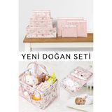 Tekno Trust Baby Yeni Doğan Seti - Bavul Organizer , Bakım ve Alt Bakım Çantası Pembe - Ahşap Rengi