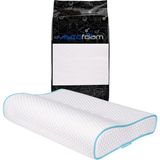 Tekno Trust Beyaz Boyun Destekli Ortopedik Yastık Visco Yastık 57X37X10-7CM Visko 40 x 60 Polyester - 10 x 30 cm