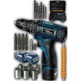Tekno Trust Darbesiz Alman Torq 58VOLT 12 Ah Otamatik Korumalı Çelik Şanzuman 2 Akülü Matkap Akülü Vidalama Şar - 0