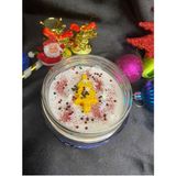 Tekno Trust Dekoratif ve Hediyelik Yılbaşı Konsept Simli Kokulu Soya Mum %100 Vegan(Christmas,yeniyıl) - 1 Adet