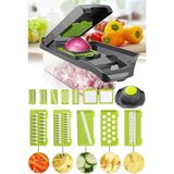 Tekno Trust Doğrayıcı Dicer Patates Sebze Küp Rende Mandolin Dilimleyici Jülyen Mutfak Chopper - Altın