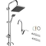 Tekno Trust Duş Seti Krom 2'li Duş Seti Baston Borulu Banyo Çeşmesi Musluğu