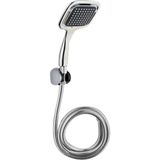 Tekno Trust Duş Seti Siyah Kare Banyo Duş Seti Hortum Mafsal ve Başlık Seti