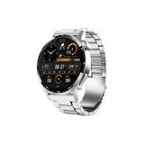 Tekno Trust Gümüş Spor Watch Klasik Arama Yapan Erkek Akıllı Saat Android&İos Huawei Iphone Samsung Uyumlu Kol