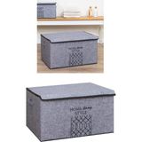 Tekno Trust Keçe Kapaklı Mega Plus Hurç Kutu, Çok Amaçlı Düzenleyici Organizer Sandık Mega Boy 57X41X31 cm - Ahşap Rengi