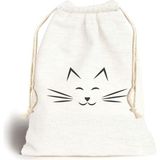 Tekno Trust Kedi Figürlü Kanvas Oyuncak ve Çamaşır Saklama Torbası 20X30CM Ebat - 20 x 30 cm - Acorn