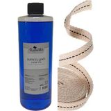 Tekno Trust Mavi Kandil Yağı Kokusuz Dumansız Iç Mekan Gaz Lambası Yakıtı 400 ml 1 Metre Fitil - 1 Adet