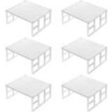 Tekno Trust Metal Dolap Içi Düzenleyici Raf Tabak Bardak Rafı Metal Raf 6'lı Mutfak 6 Parça Type 0 30 x 30 Beya - Beyaz