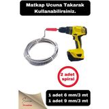 Tekno Trust Pratik Ergonomik Matkap Ucu Boru Temizleme ve Tıkanıklık Açma Spirali 3 Metre 2 Adet