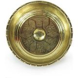 Tekno Trust Sarı Bakır Hamam Tası - Ahşap