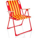 Tekno Trust Sarı Fans Pro Katlanır Sandalye , Sarı-Kırmızı (2 Yıl Garanti) Katlanabilir Metal Tek Kişilik Tekli