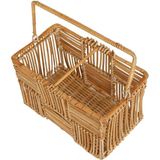 Tekno Trust Sepet,rattan,saplı,şişelik, Havluluk,2 Bölmeli Katlanır , 25 x 14 cm . - Ahşap