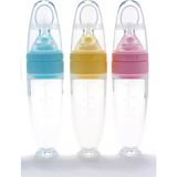 Tekno Trust Silikon Kaşıklı Gıda Takviyeci Biberon (90 Ml)-Sarı - Antrasit