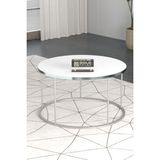 Tekno Trust Suntalam Orta Sehpa Terra Lüx Gümüş Beyaz Yuvarlak 70 x 46 Klasik 2 Yıl Klasik Gümüş