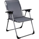 Tekno Trust Tekli Lüks Katlanır Kamp ve Piknik Sandalyesi Metal Gri 4,5 - 6 kg Katlanabilir Tek Kişilik