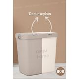 Tekno Trust Type 0 Motek Kahve Ikili Kirli Sepeti Dokunmatik Motek Çamaşır Sepeti (80LT) Kahverengi 60 x 160 Pl