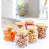 Tekno Trust Zone 6lı Cam Saklama Kabı Vakumlu 800ML. Bambu Kapaklı - Ahşap