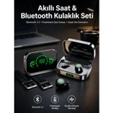 tekno TWS Bluetooth Kulaklık ve Akıllı Saat Uyku Takibi Nabız Ölçer Uzun Pil Ömrü 2026