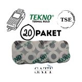 Tekno Yazarkasa Pos Rulosu 56 x 14 mm 20 Paket 200'lü Rulo